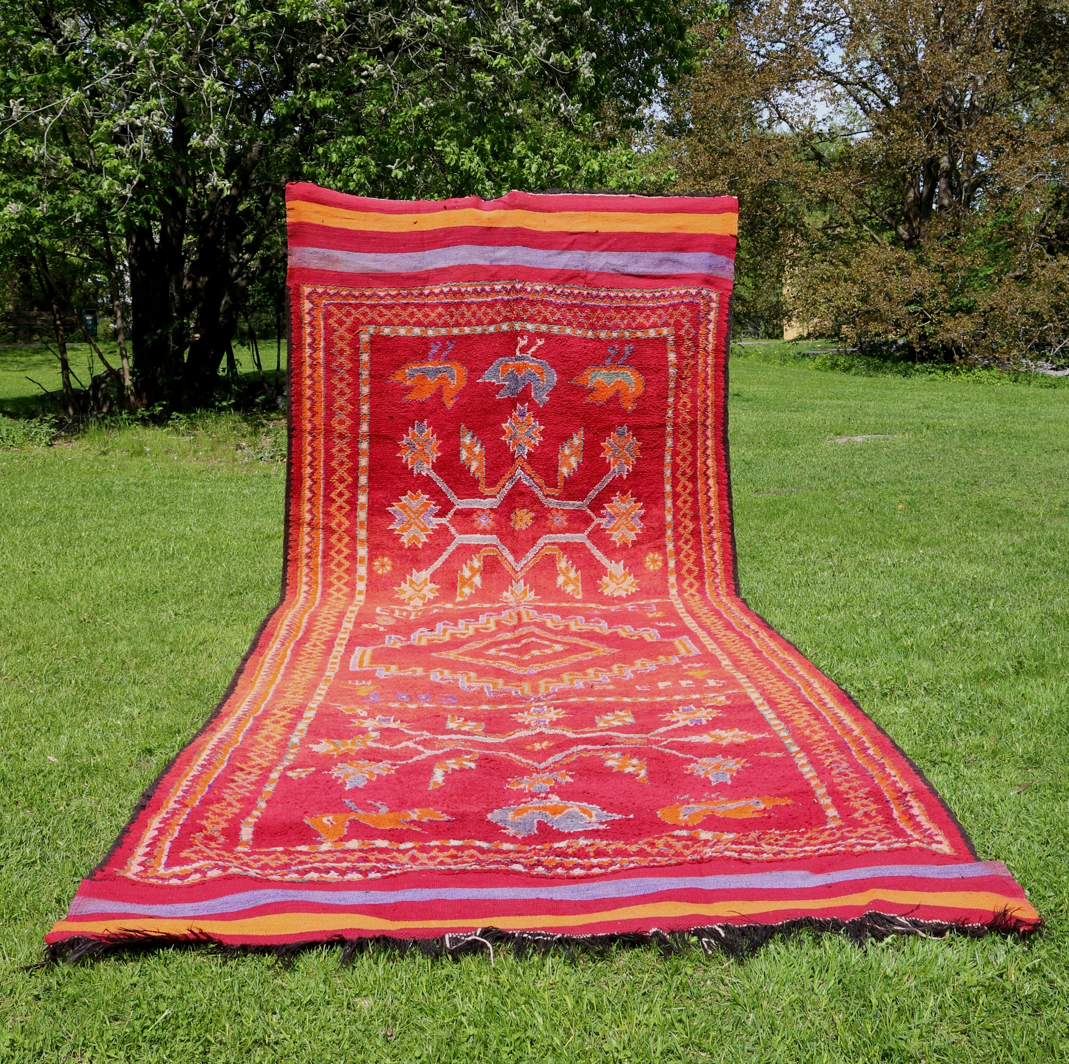 Marokkolainen vintage Sid L'Mokhtar berbermatto 525x190