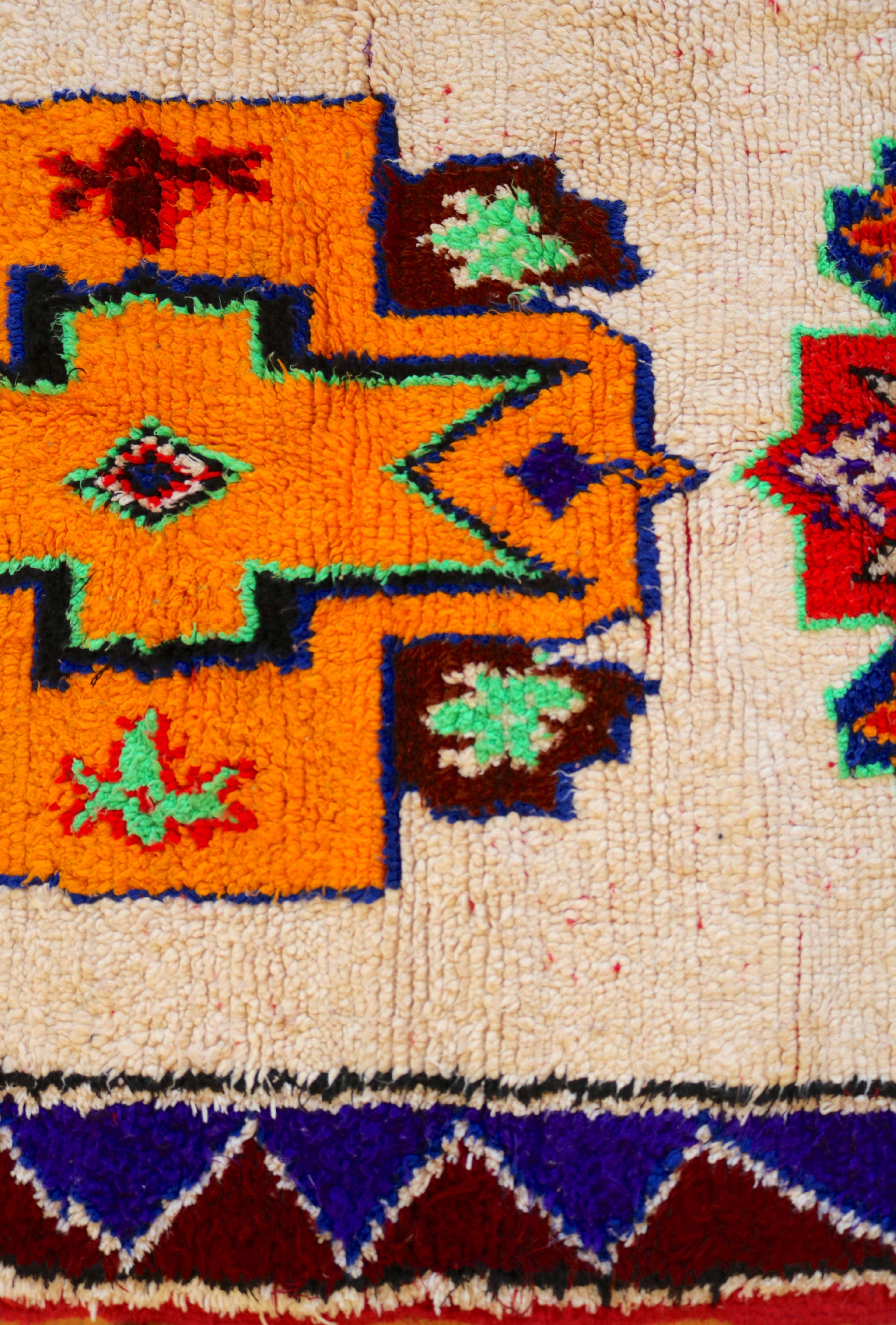 Marokkolianen vintage Azilal berbermatto 271x120